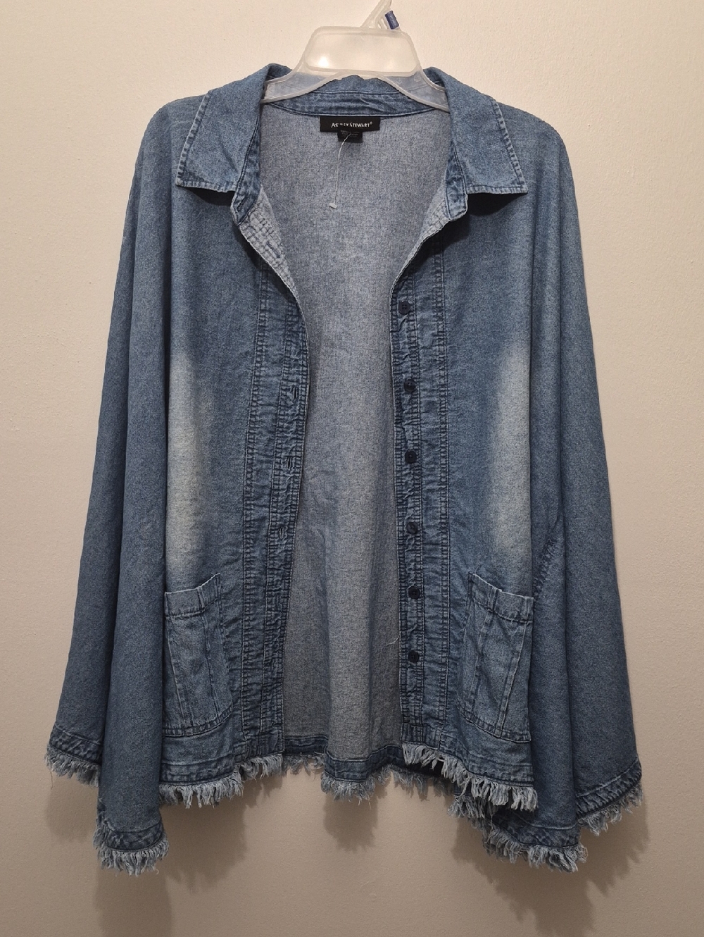 Ashley Stewart Shawl Jean Jacket 14/16